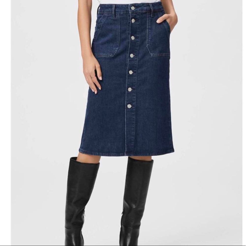 Paige Meadow Jean Midi Skirt